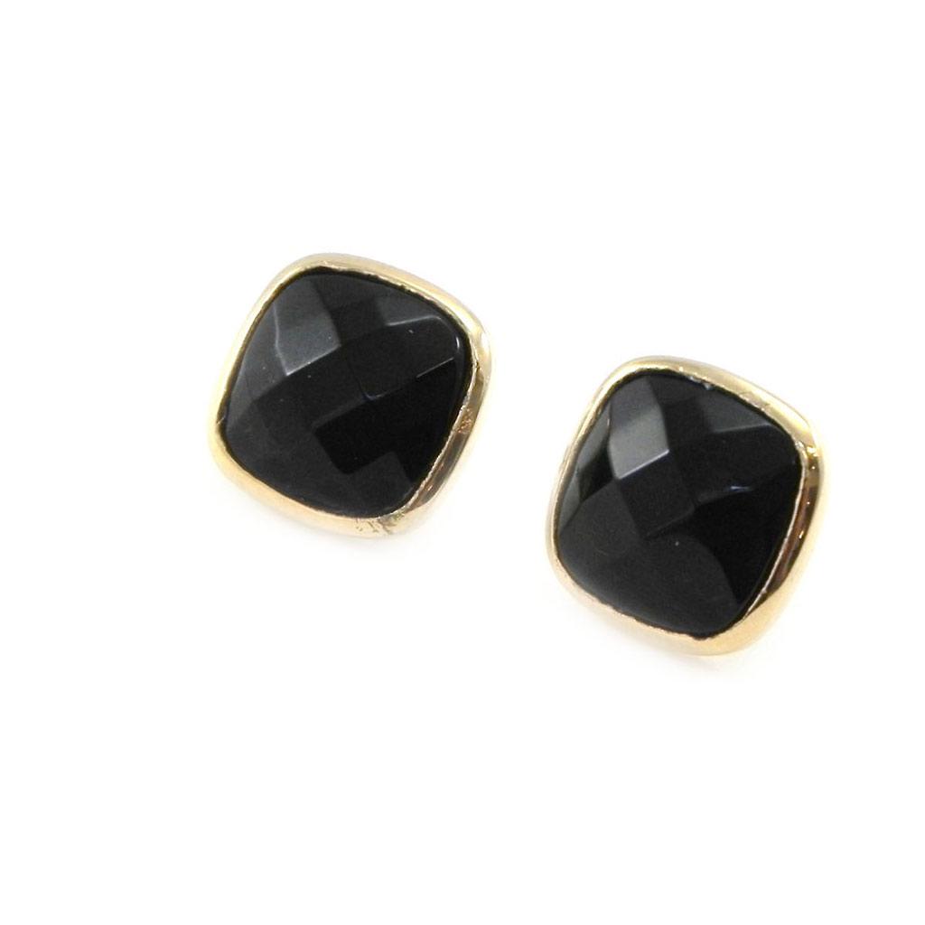 Les Trésors De Lily [G7605] - Black Gold Plated 'Linda' Earrings