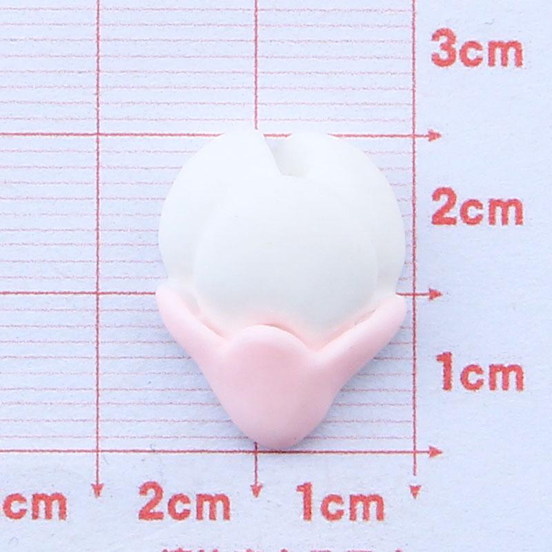 Spring Peach Blossom Handmade DIY Cartoon Bag Accessories Kit with Cream Glue & Resin Parts
