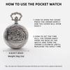Classic Vintage Silvery Wolf Pocket Watch with Necklace Chain Cool Pendant Clock Gift for Women Men