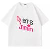 Y2K Принт BTS Чимина Семейные matching футболки Милые Повседневные Топы с коротким рукавом для Взрослых Детей Летние Мягкие Удобные Футболки