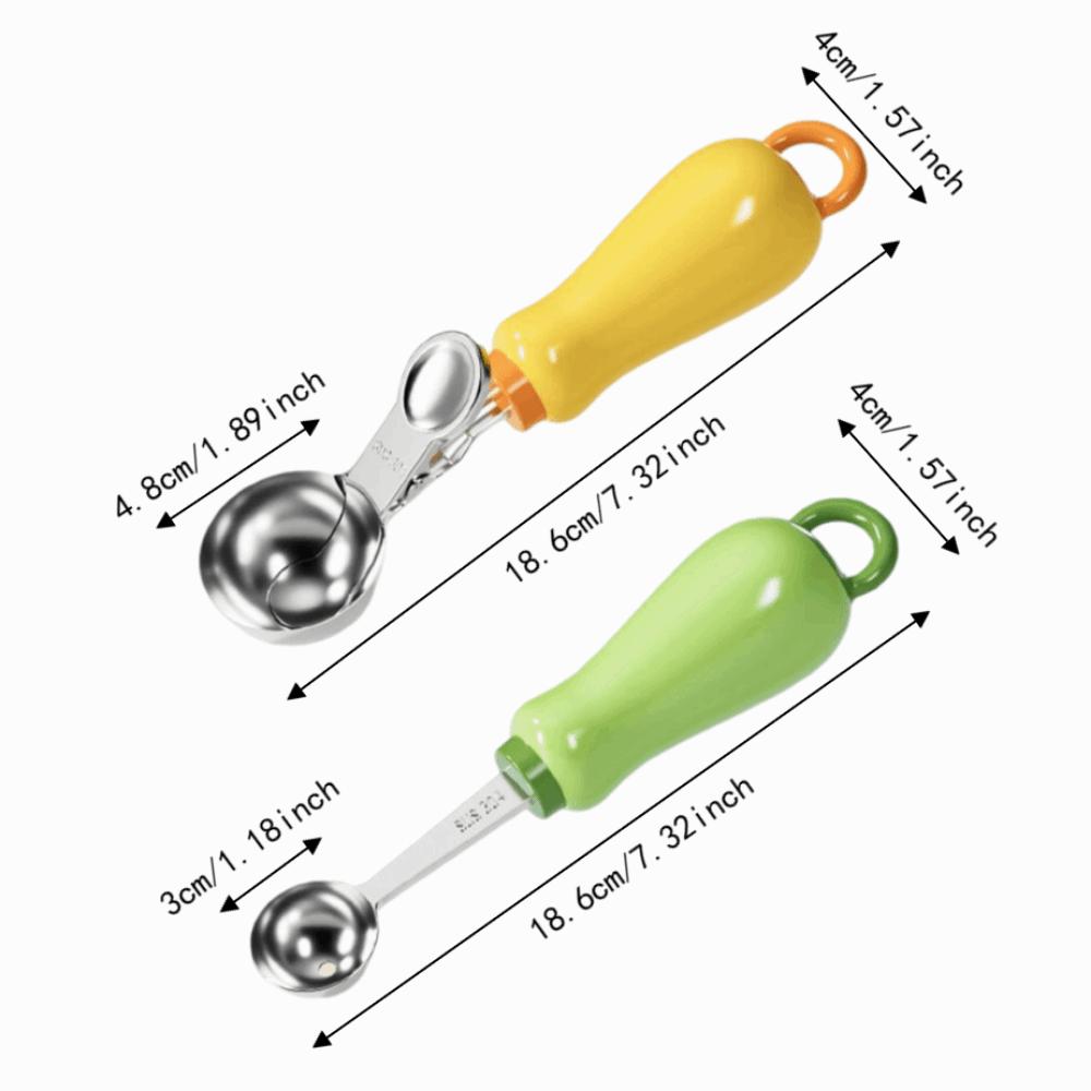 Stainless Steel Fruit Ball Spoon Non-Stick Fruit Scoop Ice Cream Digger Kitchen Gadgets