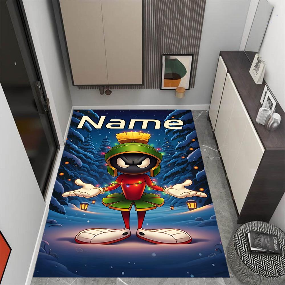Looney Taz Art Personalized Name Carpet Design for Decorate room Entryway Study room Balcony Anti-slip Rug Anime Office Decor