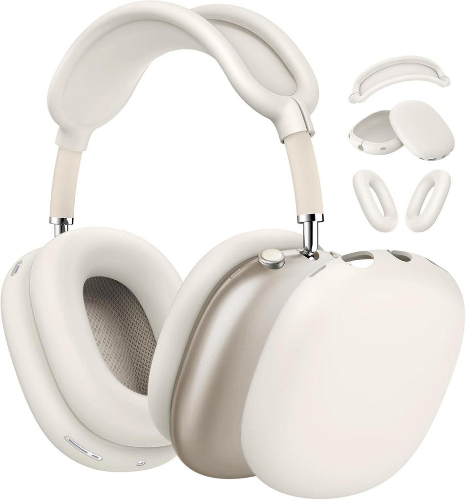 Силиконовый защитный чехол однотонный для AirPods Max - Мягкий чехол-оболочка для накладных наушников