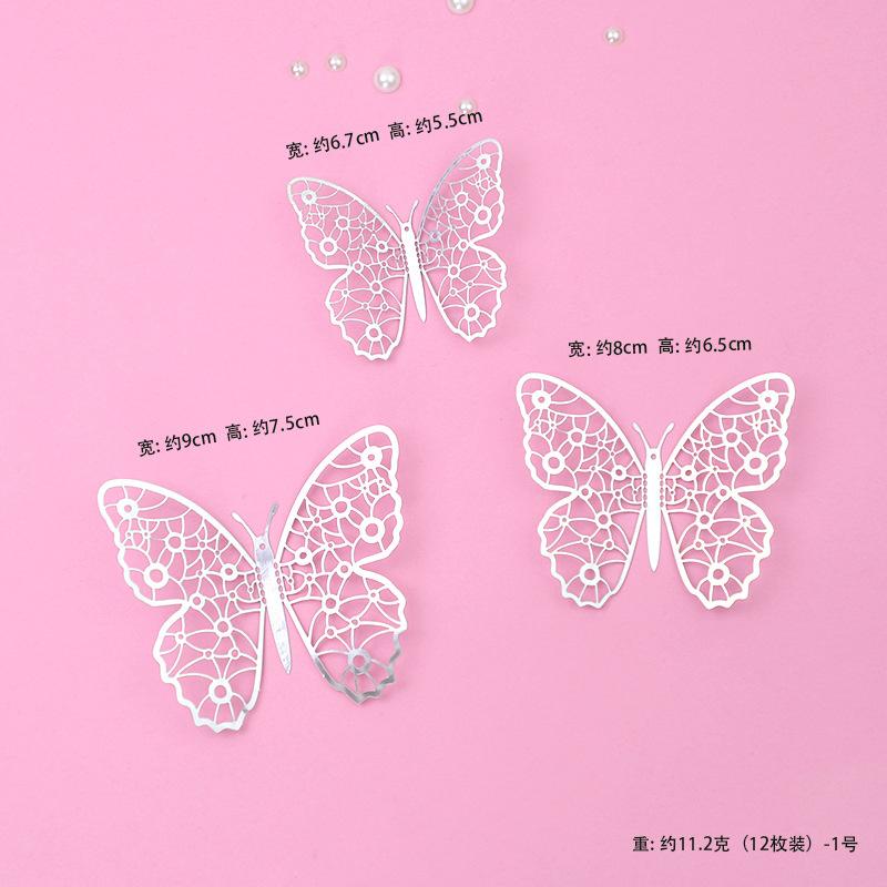 Topper Gold 3D Baking Dessert Decor For Wedding Party Happy Birthday Cake 12Pcs Artificial Butterfly Butterflies Cupcake Toppers