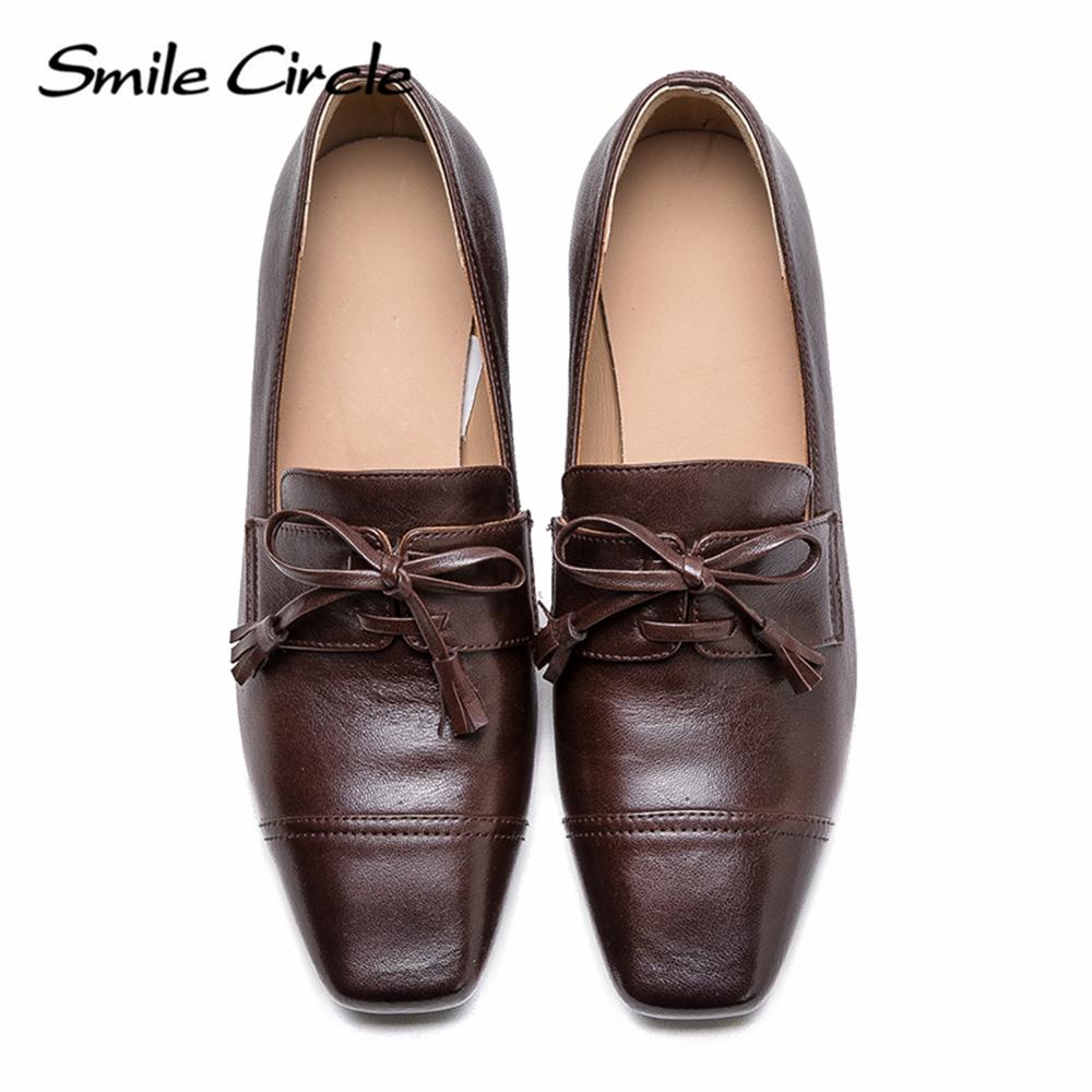 Женские мокасины из натуральной кожи с квадратным носком и каблуком-липучкой. Удобная повседневная женская обувь.