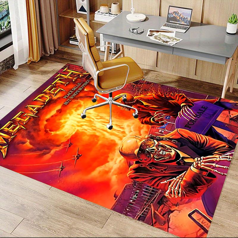 Megadeth Album Cover Art Carpet For Playroom Bedroom Living Room Sofa Home Decorkids Game Area Rug Nonslip Floor Mat
