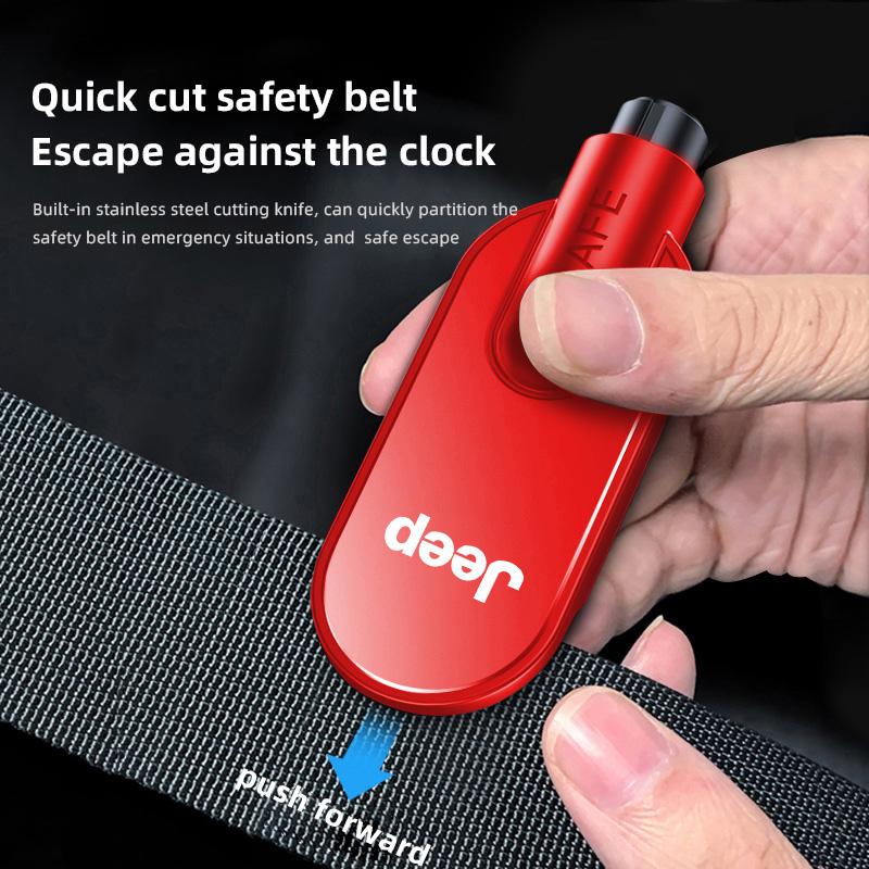 Car Window Breaker Emergency Hammer Seatbelt Cutter Escape Tools For Jeep Grand Cherokee Wrangler JK Gladiator Compass Renegade AJW1