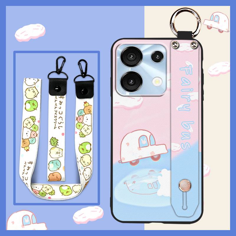 Cute Ring Phone Case For UMIDIGI G9 5G/Note9 5G Durable Fashion Design Back Cover Anti-knock Wrist Strap Shockproof
