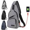 Сумка-слинг с зарядкой через USB для мужчин, повседневная нагрудная сумка, сумка через плечо, мужская противоугонная многофункциональная сумка для мужчин, спортивная дорожная сумка