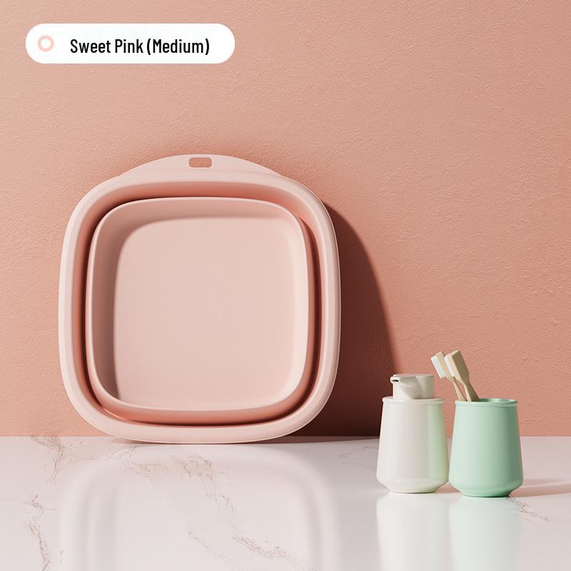 Портативная складная раковина для дома, студенческого общежития и путешествий: Большой таз для мытья ног и маленький таз для младенцев и беременных женщин.