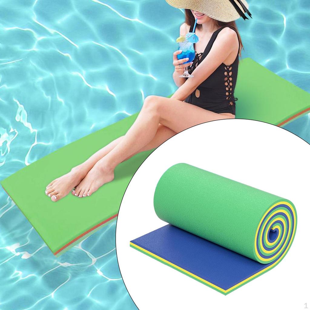Коврик для воды с плавающей запятой, 3-слойный свернутый матрас для плота, дрейфующего матраса для наружного использования