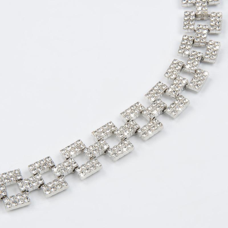 Women's Little Flavored Waist Chain Inlaid Diamond Crystal Accessories Women's Metal Chain with Skirt Dress Sweater