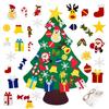 Felt Christmas Tree for Toddlers DIY Xmas Tree Set with Ornaments Indoor Christmas Door Wall Hanging Decorations Xmas Activities Gifts for Kids