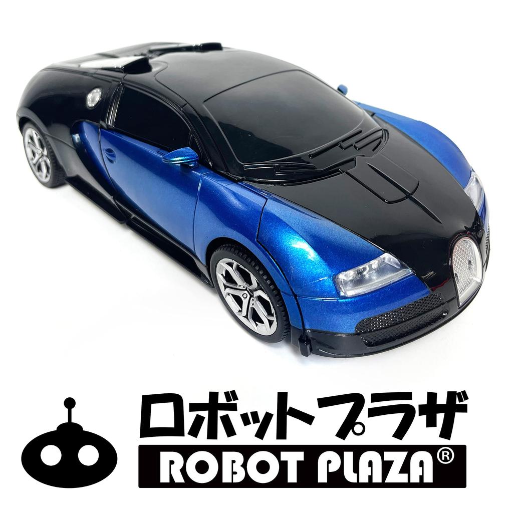ROBOT PLAZA Радиоуправляемая машина, Трансформирующийся робот-игрушка, Трансформация одной кнопкой, Детская игрушка, Подарок на день рождения (Бугатти)