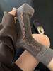 Kids Retro Coffee Stackable Socks,Autumn Winter Thick Warm Deodorant,Sweat‑Absorbing Boneless New‑Year Medium‑Tube Cotton Socks