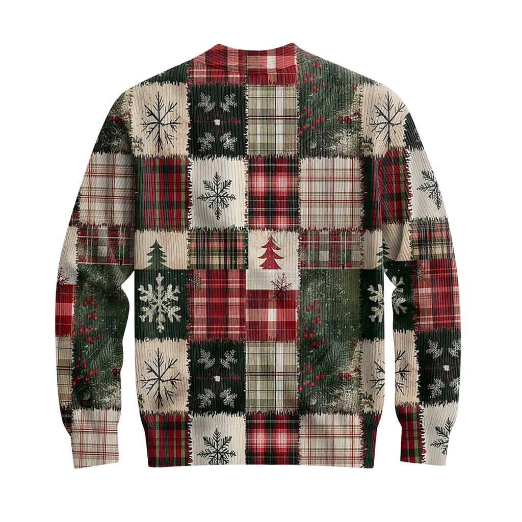 Мужской кардиган с длинным рукавом, рубчатой вязки