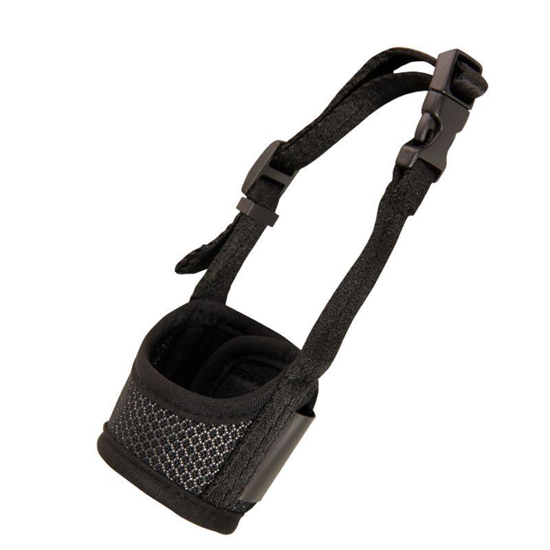 Practical-Dog Muzzle, Prevent Biting, Barking And Chewing Adjustable Breathable Mesh Soft Fabric Dog Muzzle Allows Panting