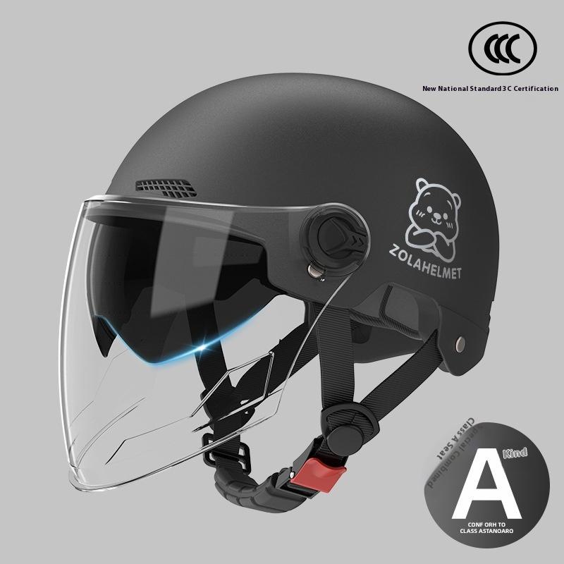 Bear Helmet, Electric Car, Half Helmet, Sunscreen for Women, Ventilated and Light, Wholesale with Ear Protectors, Warm In Winter