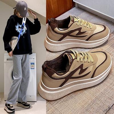 Кроссовки женские осенние новые цвета хаки, подходящие по цвету кроссовки Muffin Bottom, стильные, увеличивающие рост, для отдыха, Cortez, смешанная партия