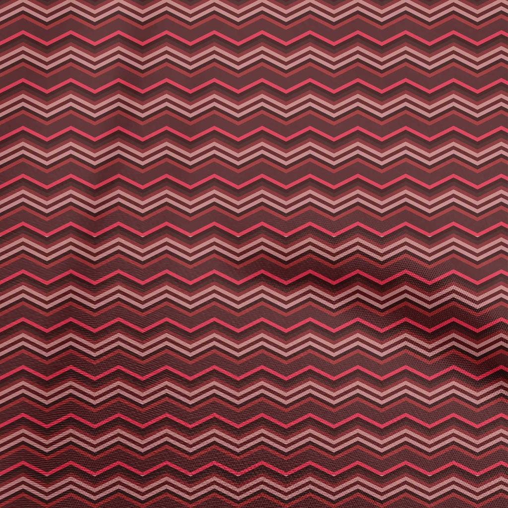 oneOone Cotton Flex Brown Fabric Chevron Diy Clothing Quilting Fabric Print Fabric By Yard 40 Inch