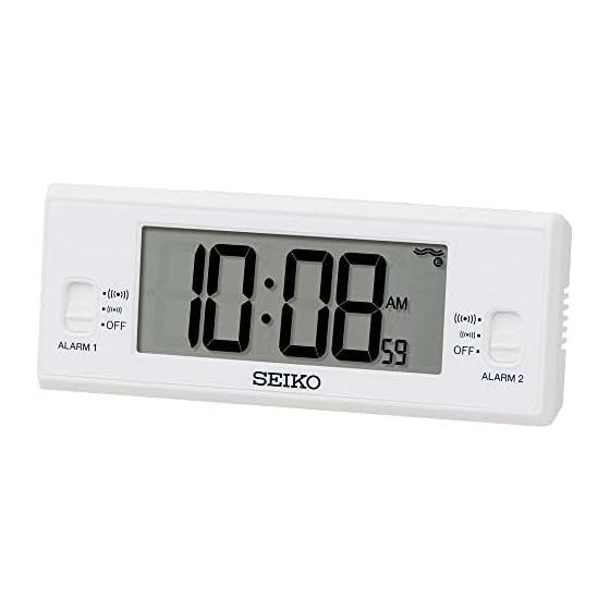 Seiko Clock Будильник Настольные часы Цифровые Радиоволны Белые 48 x 123 x 30 мм SQ321W
