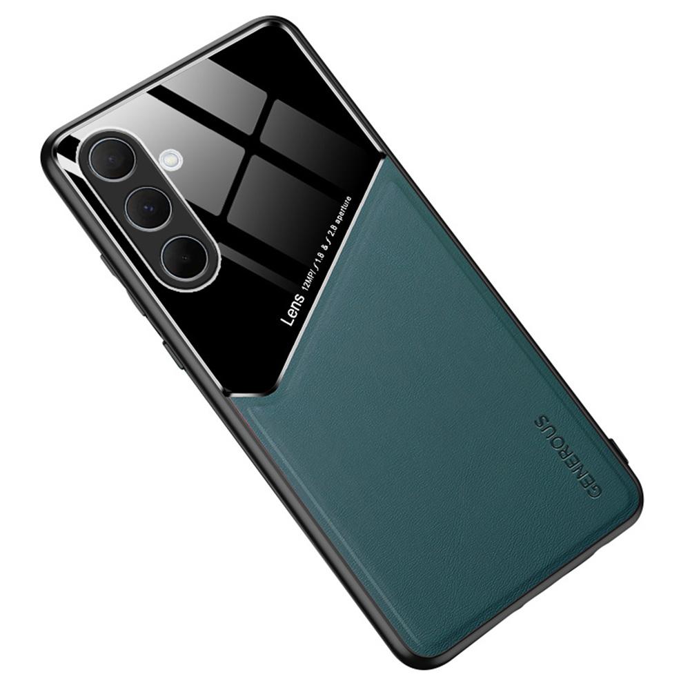 For Samsung Galaxy A56 5G Case Leather Coated PC + TPU Phone Back Cover