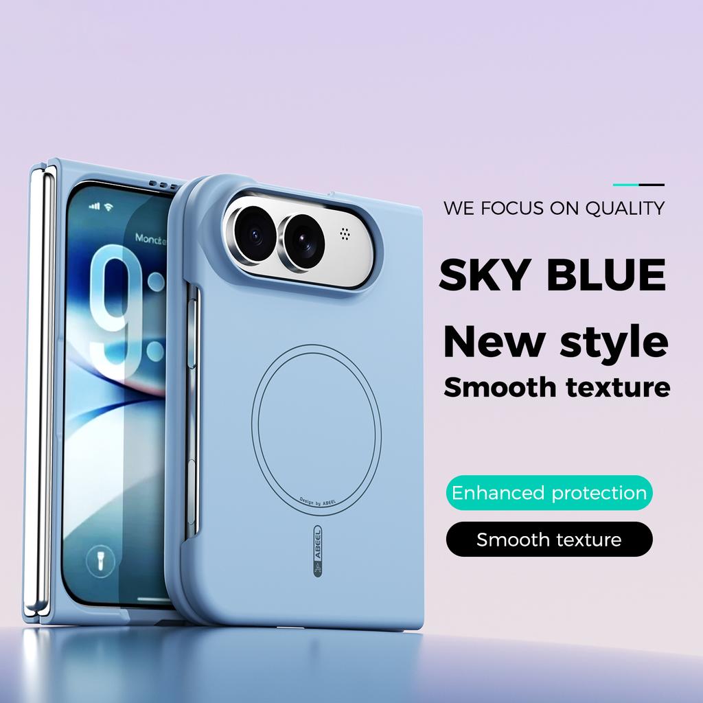 For iPhone Duo Liquid Magnetic Case for iPhone DUO 18NEW 18 Fold Silicone Shockproof Wireless Charge for Magsafe Hard Back Cover