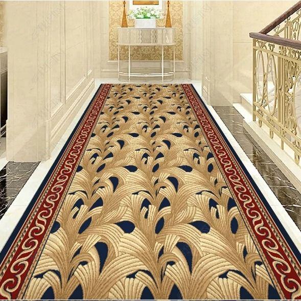 Europe Corridor Carpets Hotel Long Aisle Rug Entrance/Hallway Anti-Slip Stair Carpet Floor Rugs