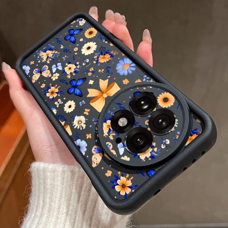 Blue Butterfly Floral Pattern Case For Oneplus 15 Nord 5 13R 12R 11R 5G Shockproof Bumper Soft Silicone Cover For OnePlus 13 13T 12