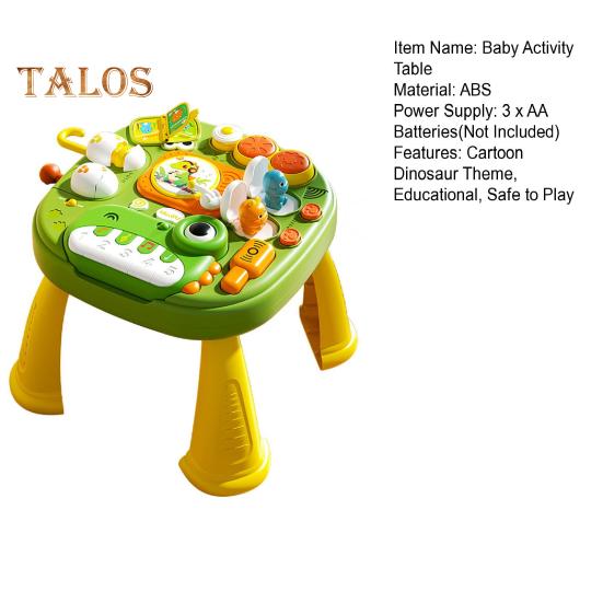 Детский игровой стол, игрушка, мультяшный динозавр, обучающий стол, музыкальная игрушка, развивающий детский игровой центр для малышей, мальчиков и девочек, стоячий игровой стол