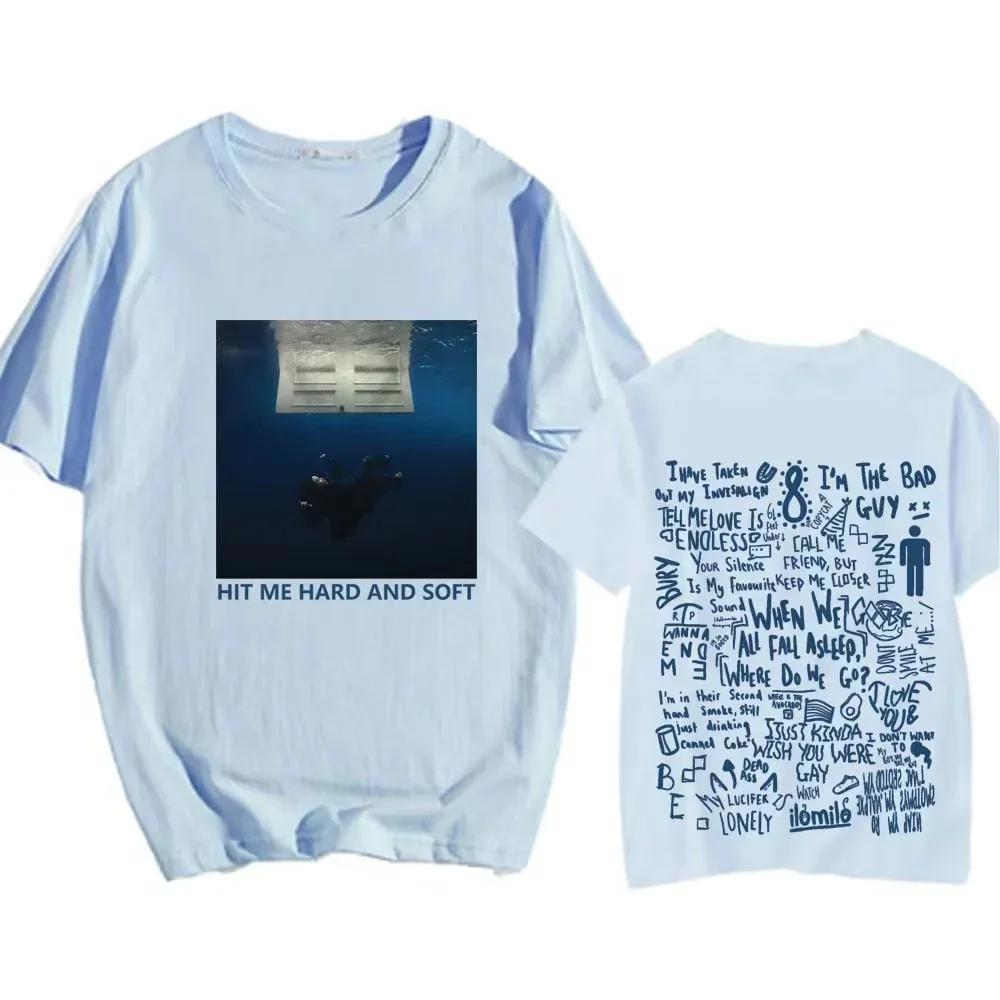 Футболка Hit Me Hard And Soft 2024 World Tour Printed из хлопка, свободная, удобная, с коротким рукавом, B Sister Harajuku, женская, унисекс, уличная