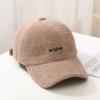 Hats Hip Hop Autumn And Winter Letter Embroidery Hats Korean style Hats Baseball Caps Lamb Wool cap