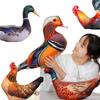Кавайная имитация животного принта, плюшевая кукла-подушка, курица, утка, гусь, голубь, попугай, петух, курица, плюшевая игрушка, домашний декор, подарок для девочки