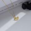 925 Sterling Silver Leaf Pendant Clavicle Chain Necklaces for Women Golden Simple Korean Jewelry Wholesale