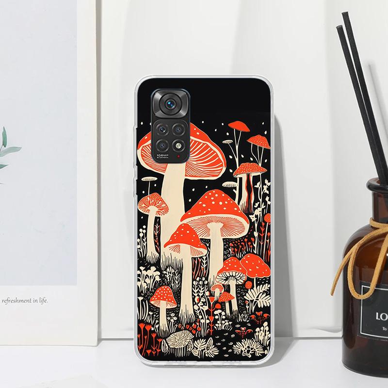 Colorful Mushroom Phone Case For Xiaomi Redmi Note 15 13 14S 14 Pro Plus 12S 11S 10S 12 11E 10 11T Art Fundas Back Cover Redmi N