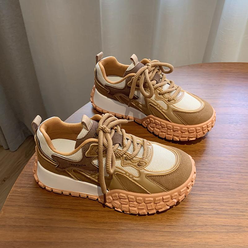 Мода осень 2024 новые дышащие сетчатые женские спортивные туфли на шнуровке повседневные кроссовки большого размера для женщин Zapatillas De Mujer