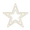 Metal Ring "Star", Set of 3, Gold