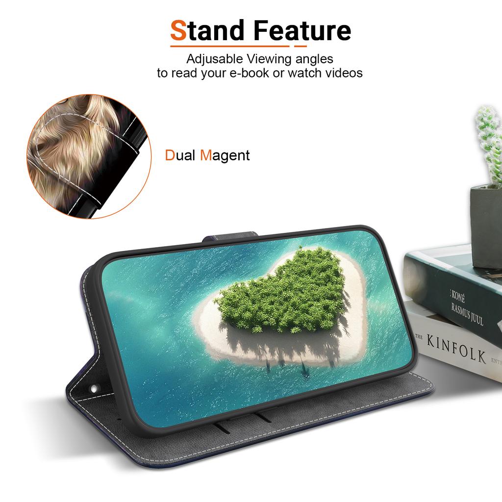 Чехол-книжка Majestic Lion The King's Gaze Pattern из искусственной кожи для iPhone Samsung Infinix TECNO OPPO Realme Moto... для более чем 900 моделей телефонов