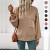 Vintage Fashion Elegant Casual Women's Long-sleeved Solid Color Fall Sweater