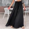 Summer Elastic Waist Edible Tree Fungus Trousers Fashion Loose Pocket Drawstring Pants Casual Solid Green Wide Leg Pants 25550