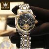 OLEVS 6617 Men's Watches Stainless Steel Luxury Top Brand Original Skeleton Tourbillon Automatic Mechanical Wristwatches for Men