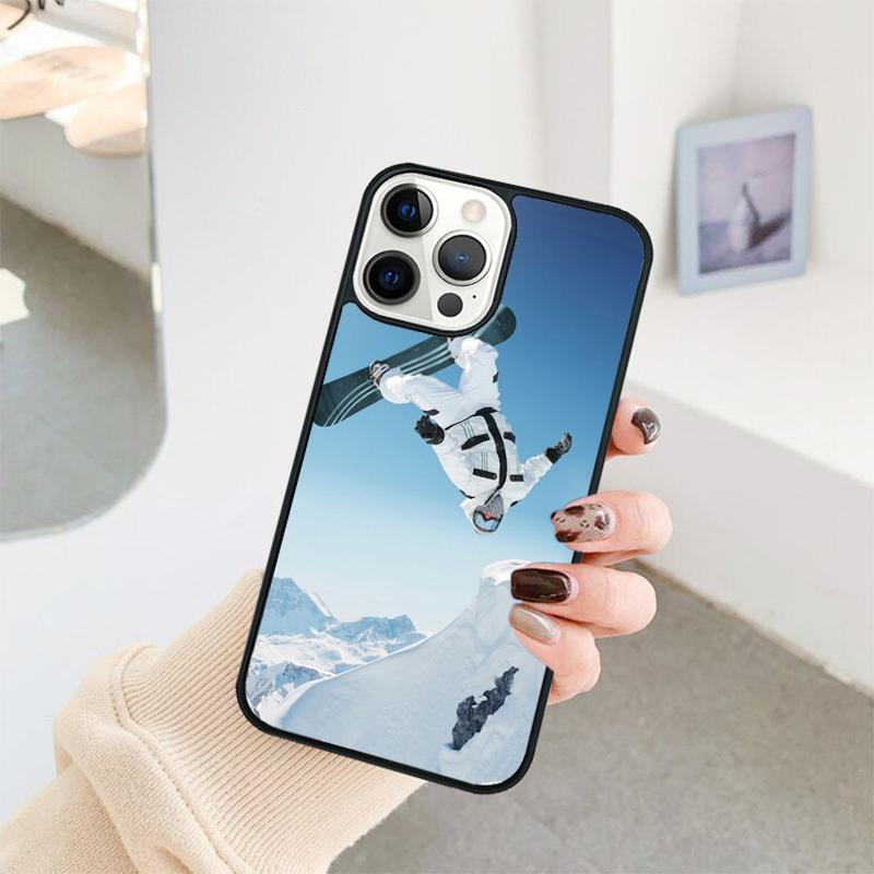 Чехол для телефона iPhone 17 Air 16 15 14 11 12 13 Pro MAX Plus с изображением катания на лыжах, снега, сноуборда, лыж coque Cover Shell