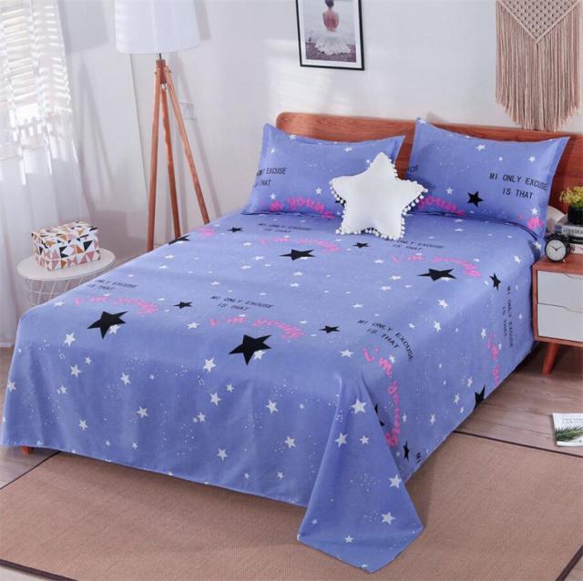 Простыня, домашний текстиль, современные плоские простыни из полиэстера и хлопка, постельное белье, покрывало размера «queen-size» (Наволочка Нужен заказ)