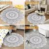 Whimsical Mushroom Themed Round Rug Soft Non Slip Floor Mat for Fantasy Kids Room Nursery Living Room Bedroom Playroom Carpet