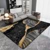 Abstract Marble Print Area Rug Anti-Slip Floor Mat for Home Kitchen Living Room Bedroom Decor Washable Waterproof Flannel Carpet