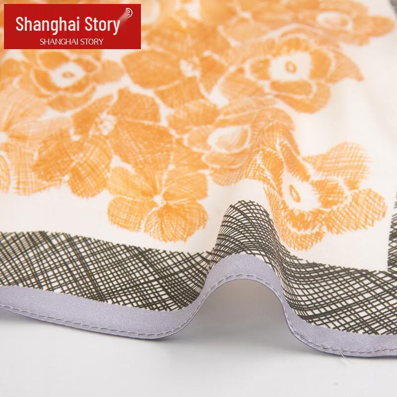 Shanghai Story 100% Mulberry Silk Square Scarf