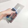 Stainless Steel Square Tooth Trowel Thickened Non-deformed Plastering Plasterer Trowel Paving Brick Tile Ash Shovel Bricklayer