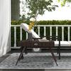 Foldable Outdoor Side Table, Rattan Garden Coffee Table with Steel Frame, Space Saving Bistro Garden Furniture for Patio, Balcony, 60 x 41 x 41 cm