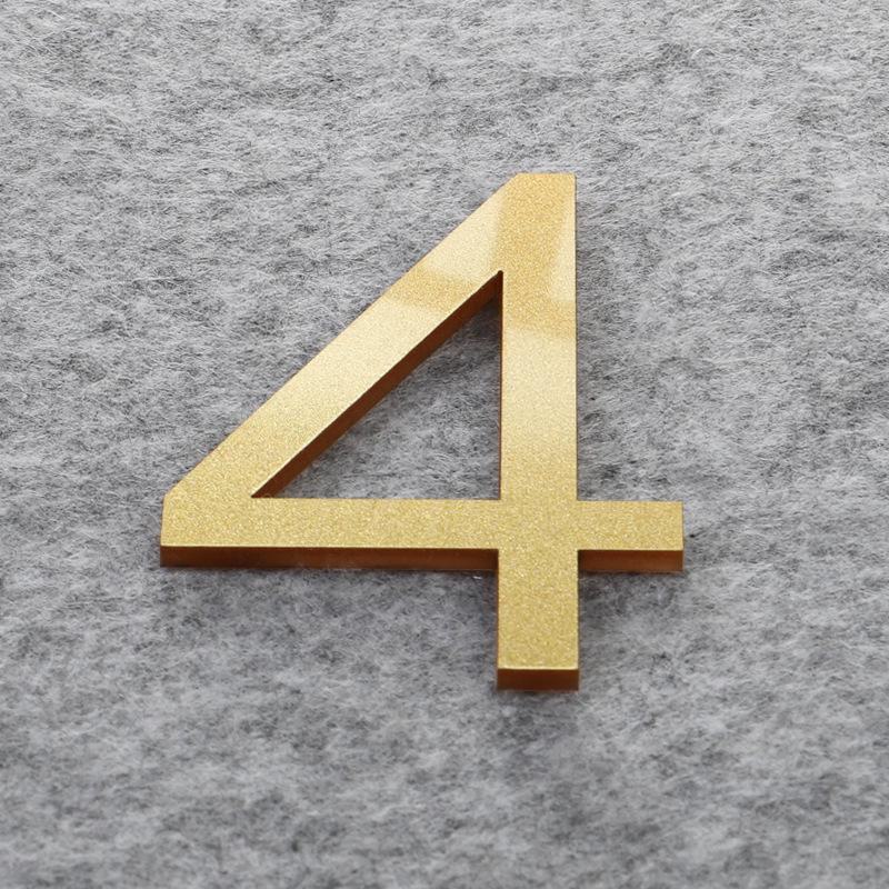 Матовая бронза золото 3D акриловые буквы номер дома настенные наклейки