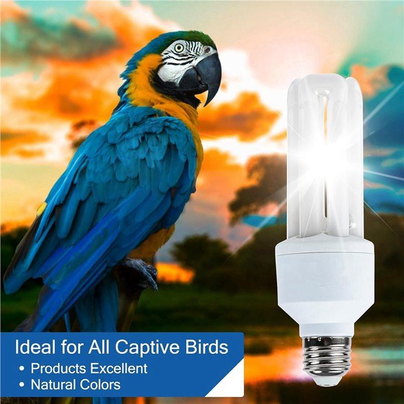 EYFL-4X UVA UVB Light Bulb For Birds 2.4 UVB 20W Compact Flourescent Lamp For All Kinds Captive Birds A